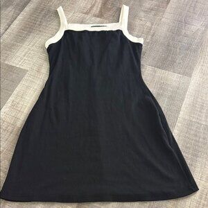 shein contrast trim mini dress